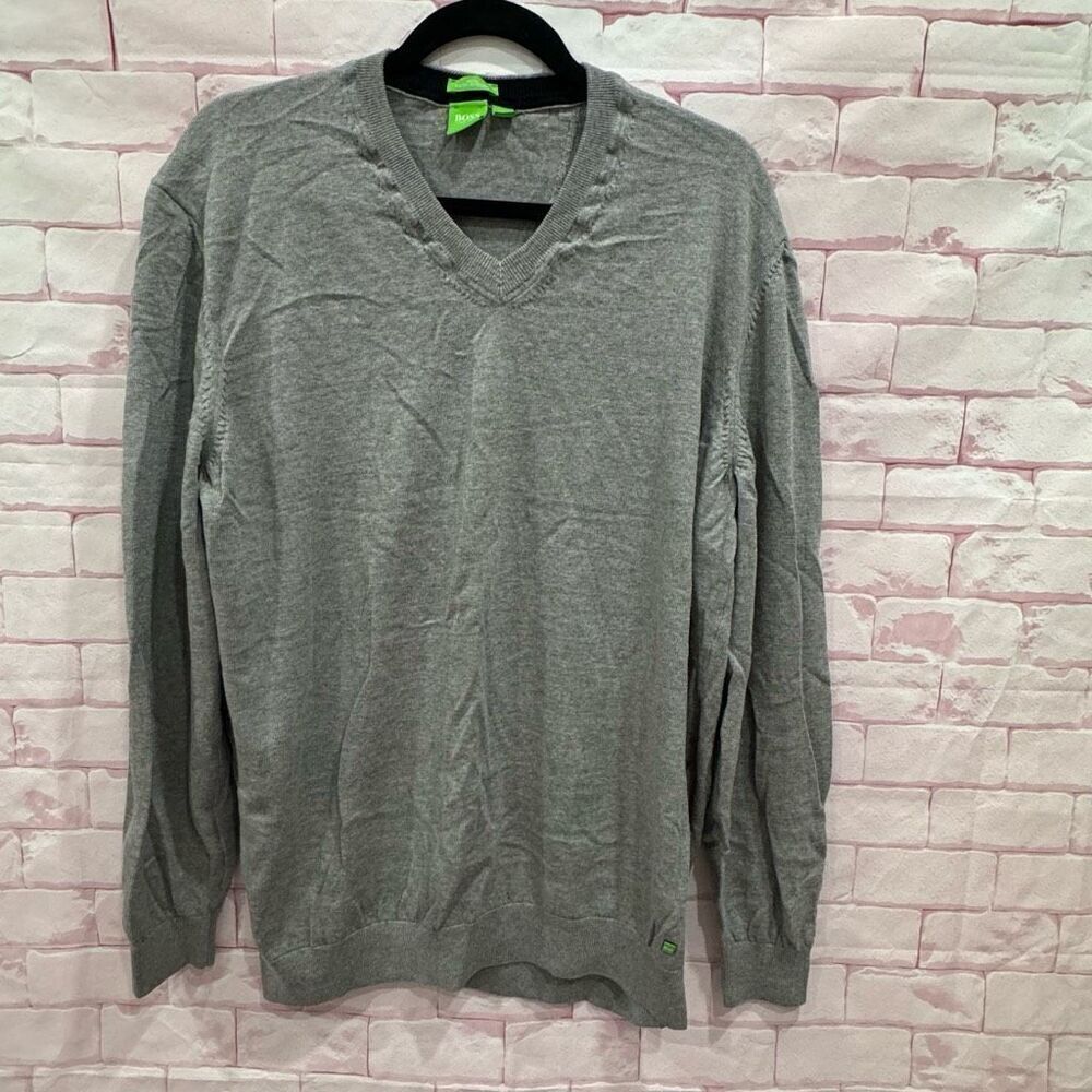 Boss Hugo boss men’s‎ grey sweater wool water repellent size XXL